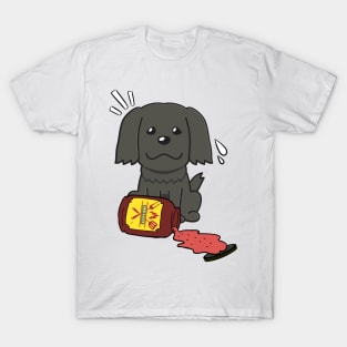 Funny Sheep Dog Spills a jar of BBQ Sauce T-Shirt